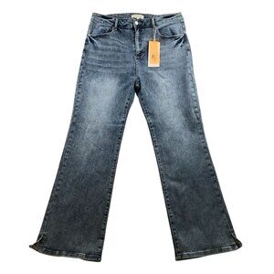 NWT Risen Jeans Womens Felecia Jeans Size 2XL High Rise Straight Leg Blue Denim